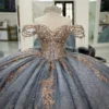 Tulle Lace Beaded Quinceanera Dresses Ball Gown Sweet 16 Birthday Dresses