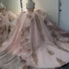 Sweetheart Tulle Ruffle Lace Appliqued Blush Quinceanera Dresses for Sweet 16 Party