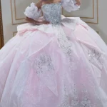 Gorgeous Glittery Tulle Appliqued Quinceanera Dresses Off Shoulder Sweet 16 Party Gowns
