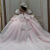 Gorgeous Glittery Tulle Appliqued Quinceanera Dresses Off Shoulder Sweet 16 Party Gowns