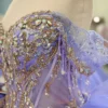 Princess Tulle Lace Beaded Lilac Quinceanera Dresses Ball Gown Sweet 15 Party Dress
