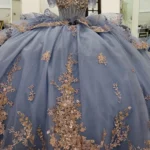 SE011-1 Off Shoulder Tulle Corset Appliqued Quinceanera Dresses Princess Sweet 16 Party Gowns